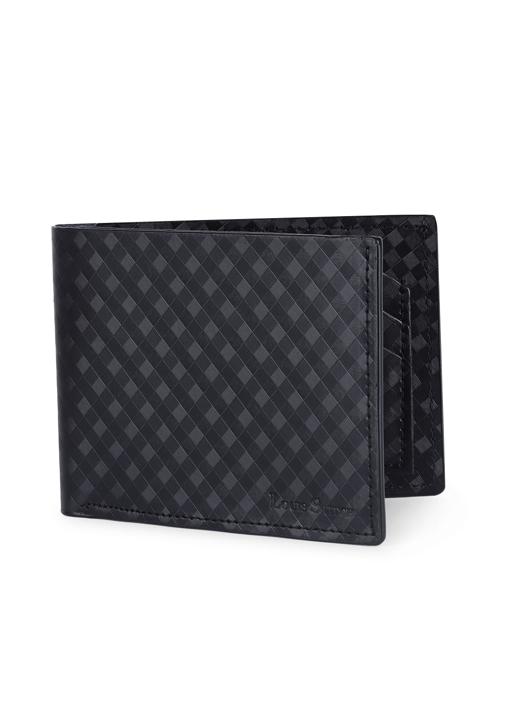 Spanish Leather Men Black Bifold Wallet RFID Protected