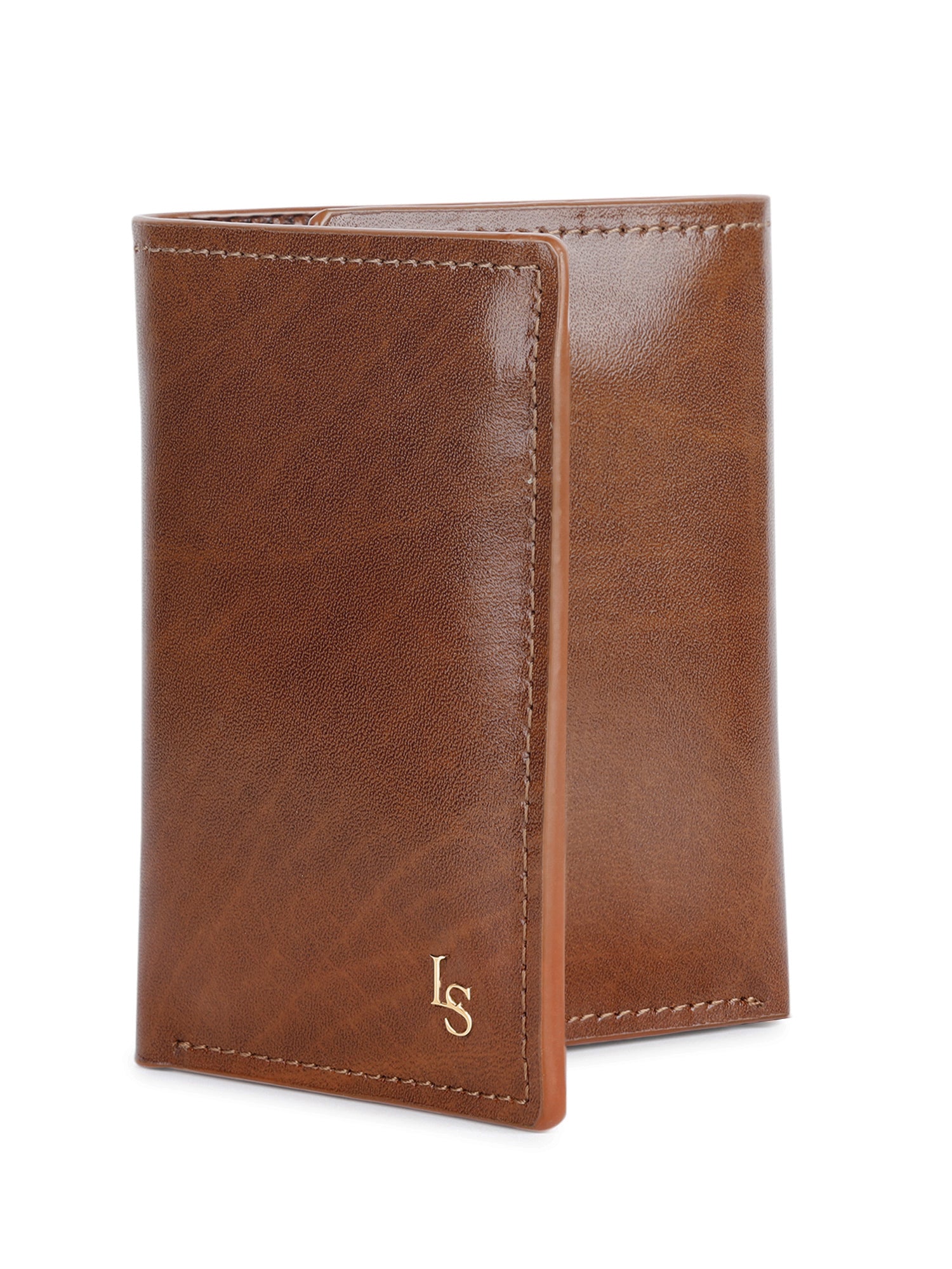 Spanish Leather Trifold Men Wallet Tan RFID Protected
