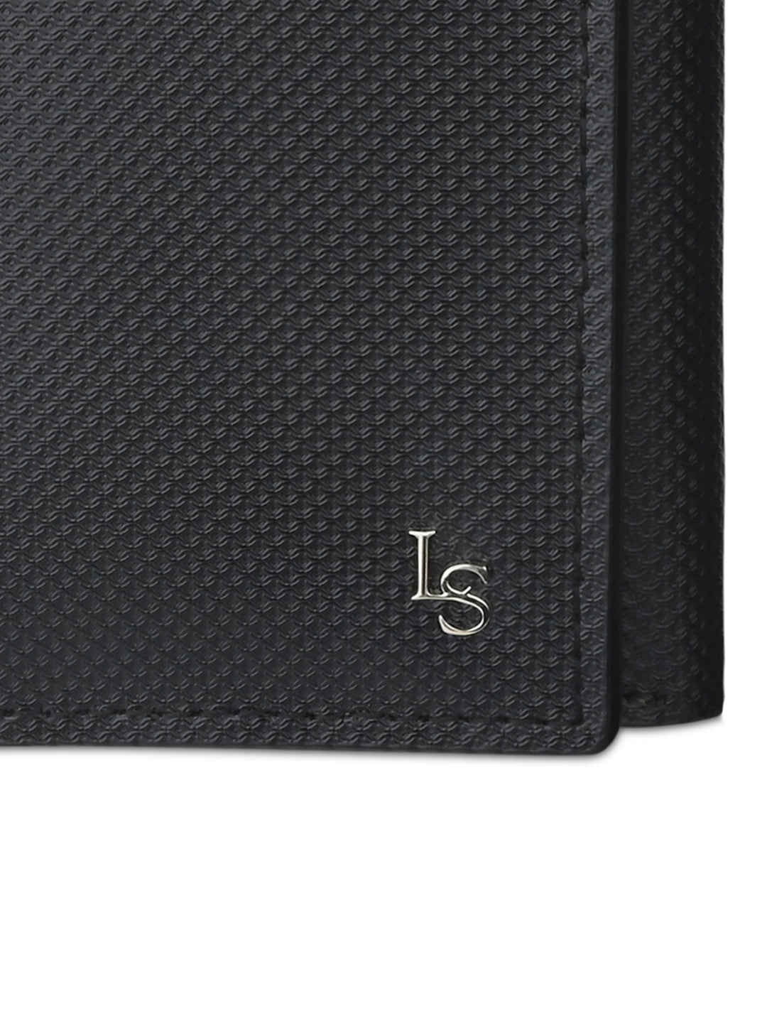 Jet Black Spanish Leather Trifold Wallet with RFID Protected