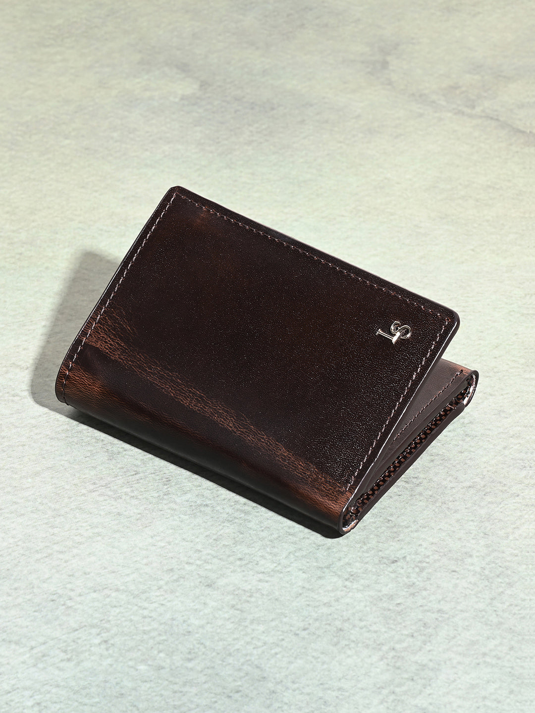 Spanish Leather Trifold Men Wallet Brown RFID Protected