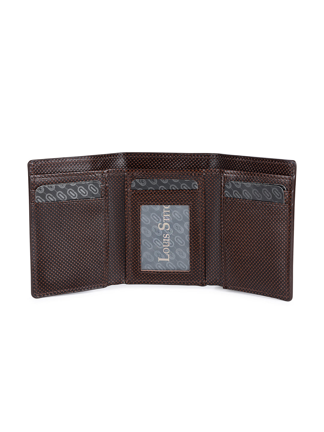 Spanish Leather Trifold Men Wallet Brown RFID Protected