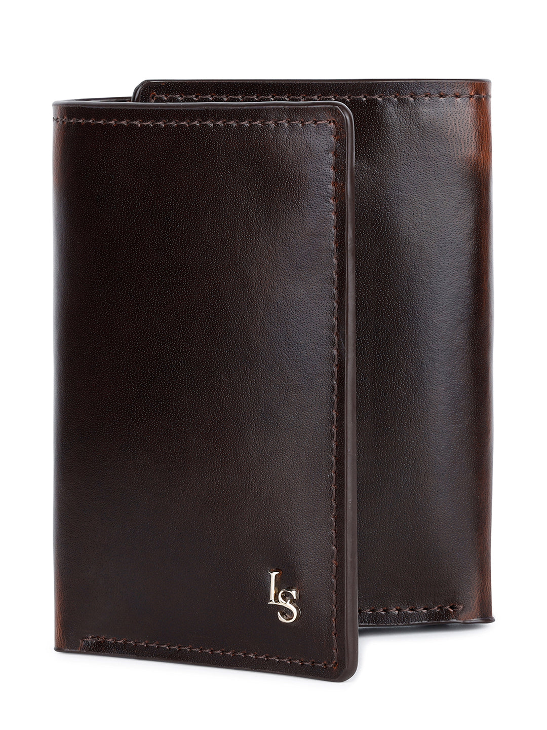 Spanish Leather Trifold Men Wallet Brown RFID Protected