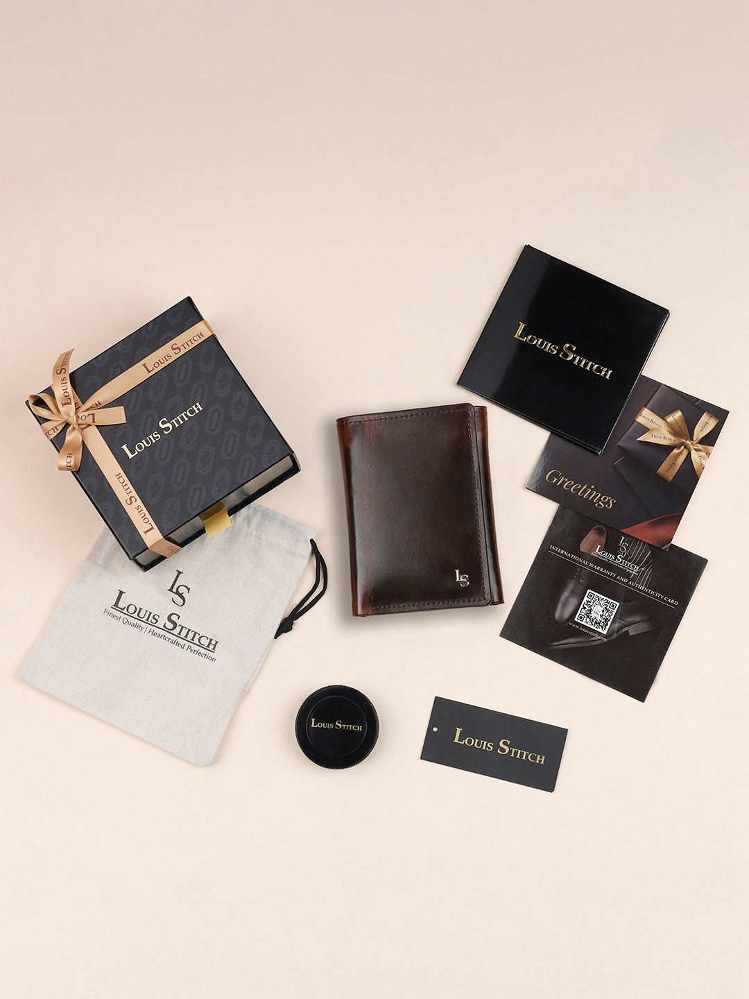 Spanish Leather Trifold Men Wallet Brown RFID Protected