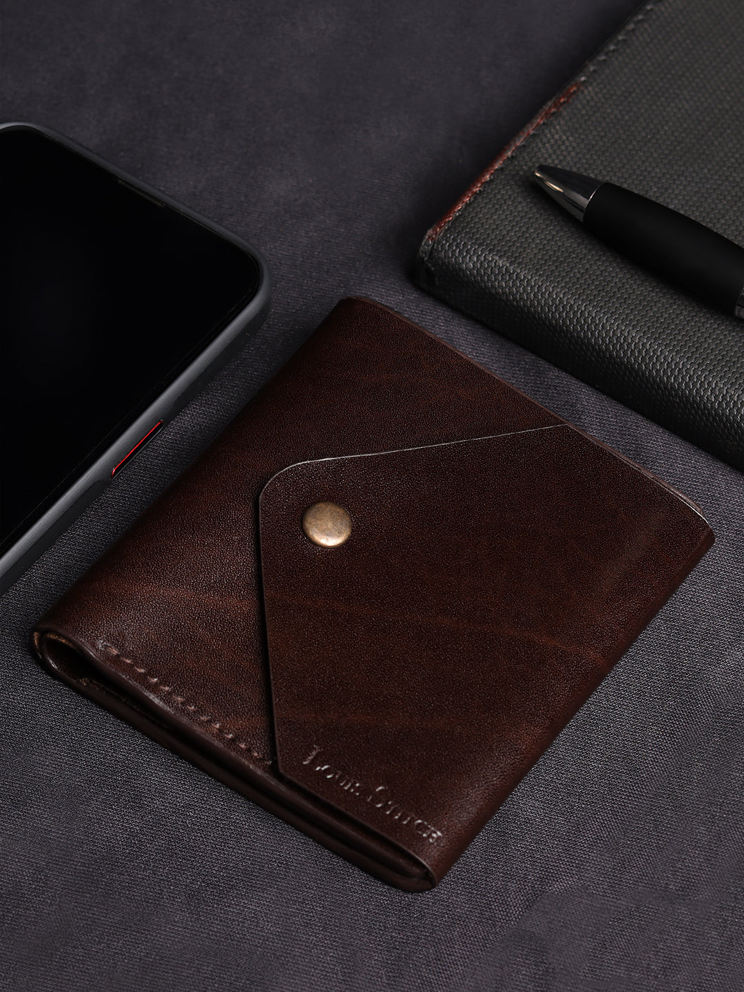 Men's Brown Spanish Leather Bifold Wallet with RFID Protection