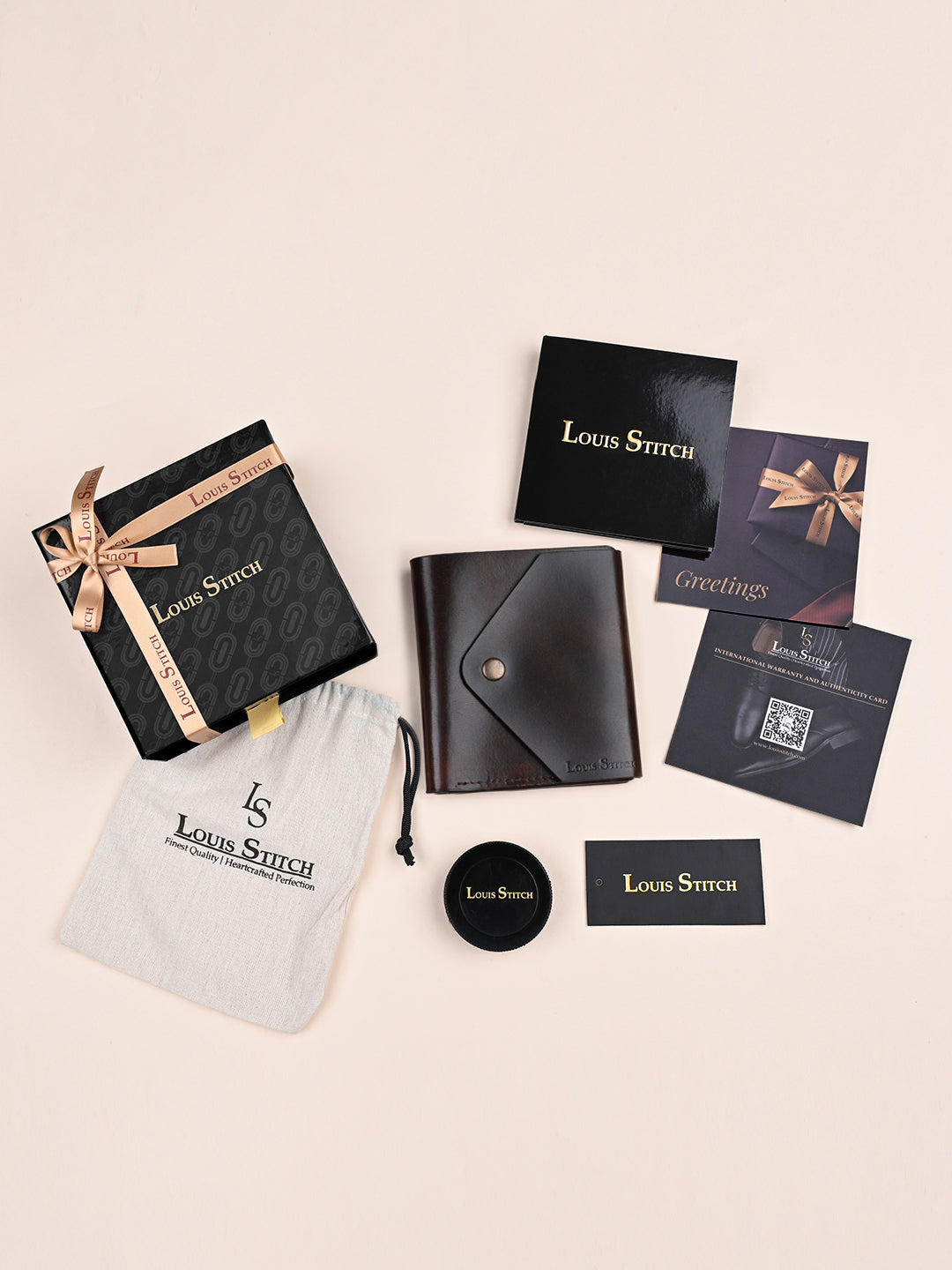 Men's Brown Spanish Leather Bifold Wallet with RFID Protection