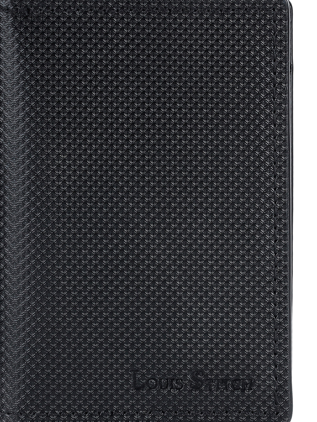 Men's Black Spanish Leather Two Fold Wallet for Men with RFID Protection