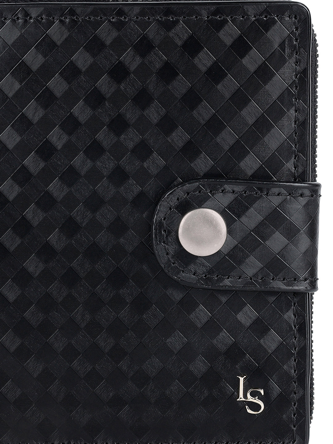 Spanish Leather Men's Black Bifold Wallet for Men with RFID Protection and Zip Pocket