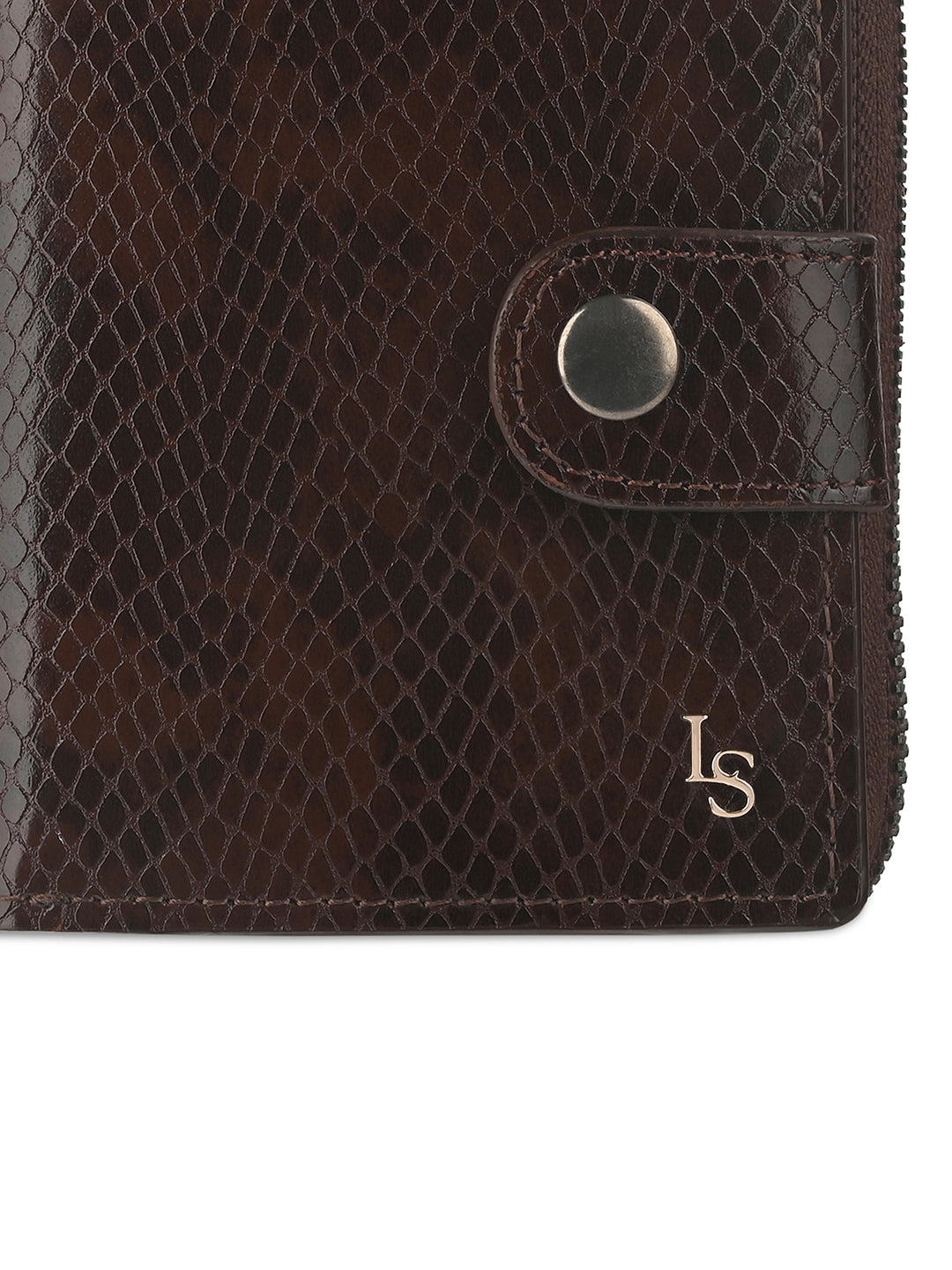 Brunette Brown Spanish Leather Bifold Wallet with RFID Protected and Zip Pocket