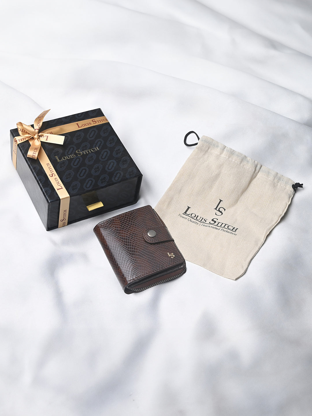 Brunette Brown Spanish Leather Bifold Wallet with RFID Protected and Zip Pocket