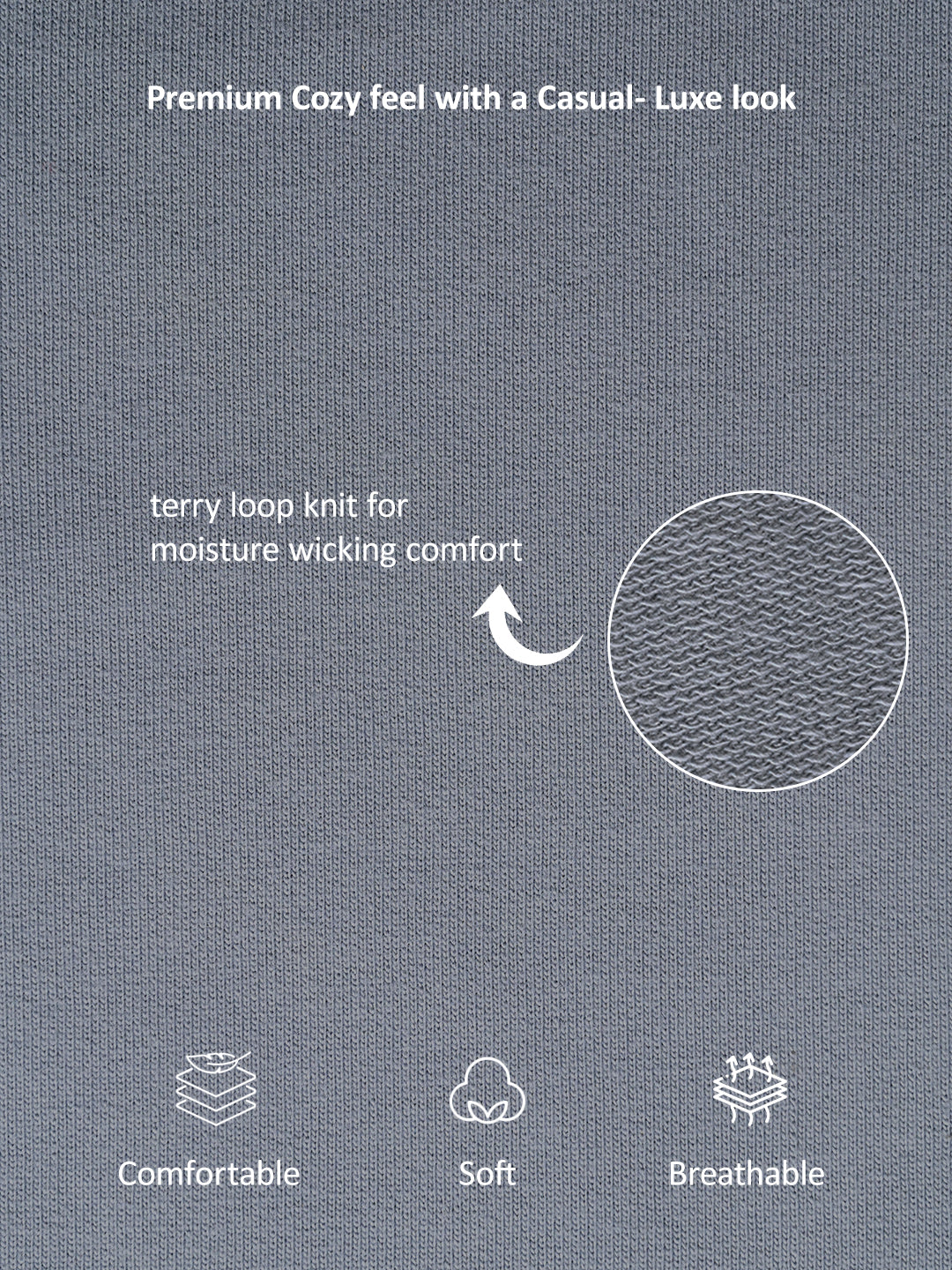 Grey Rock Ballad Cotton Printed Oversized T-Shirt