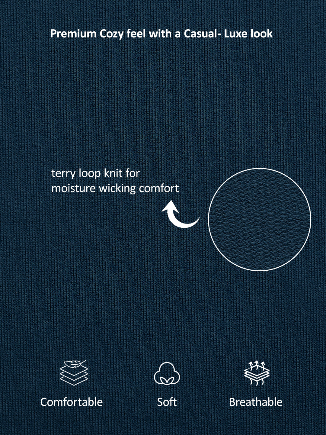 Prussian Blue Rock Ballad Cotton Printed Oversized T-Shirt