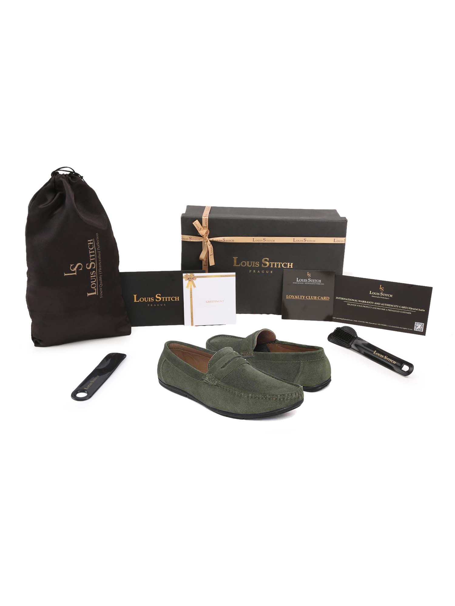 Italian Suede Leather Penny Loafers
