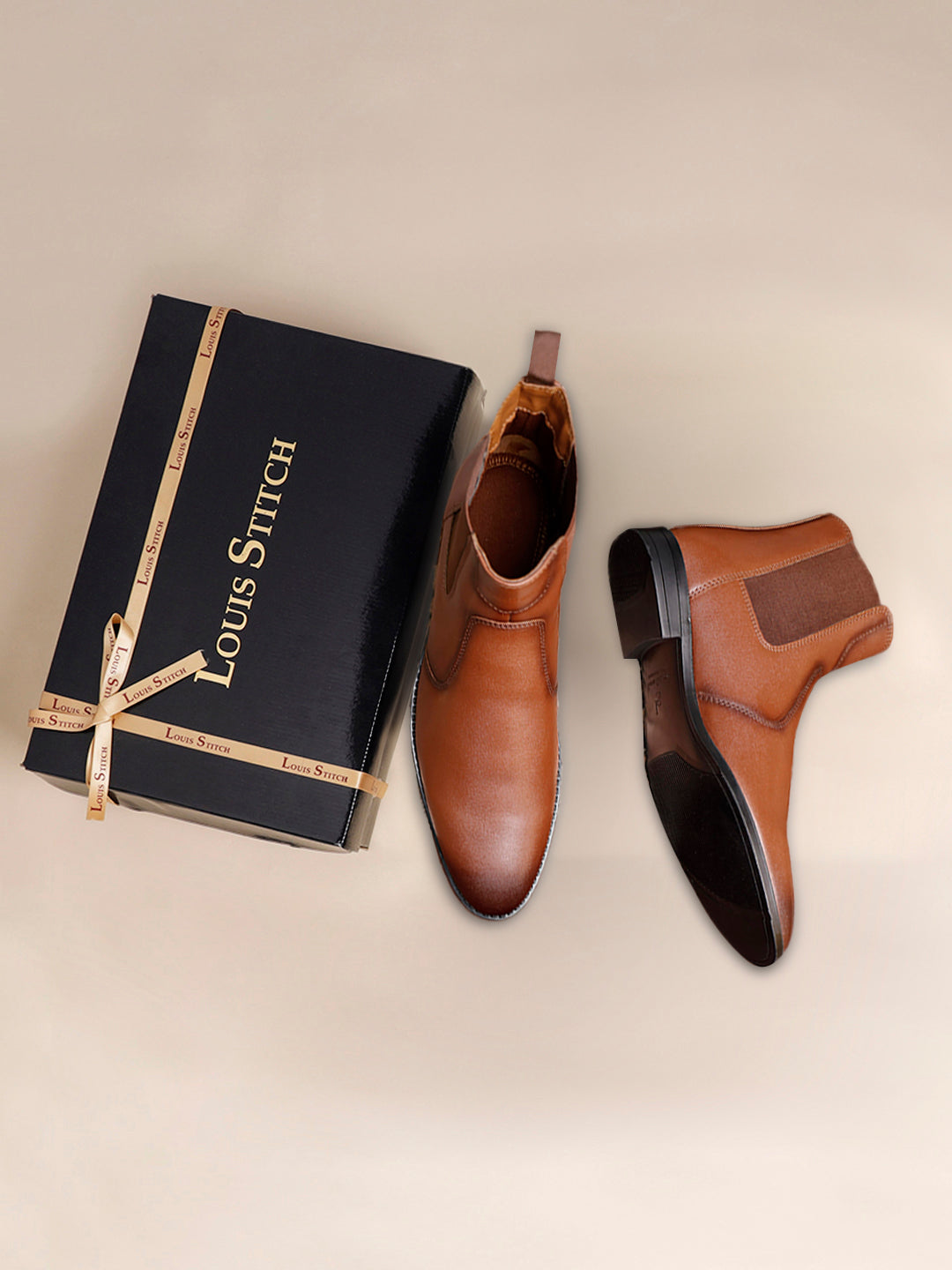 Russet Tan Dual Tone Handcrafted Chelsea Boots