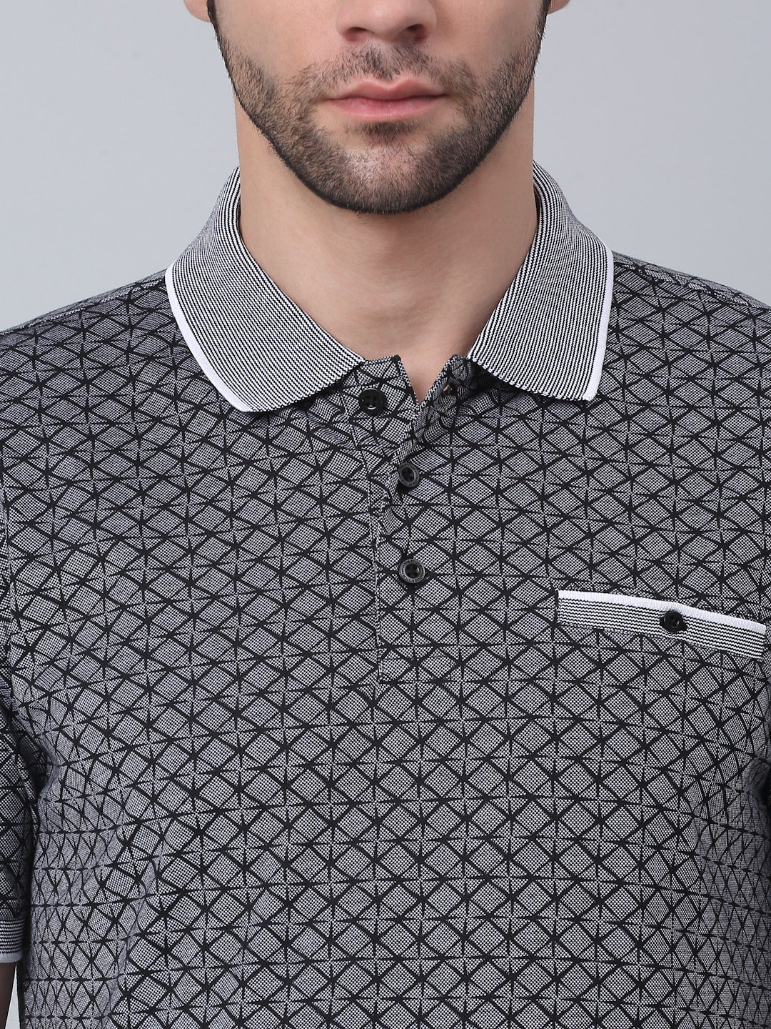 Slim Fit Polo T-shirt for Men Egyptian Cotton Classic fit Business Casual Half sleeves Solid Black Mens Polo Tees