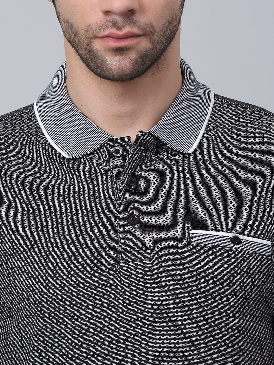 Slim Fit Polo T-shirt for Men Egyptian Cotton Classic fit Business Casual Half sleeves Solid Black Mens Polo Tees