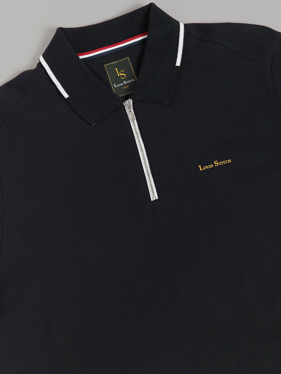 Slim Fit Polo T-shirt for Men Egyptian Cotton Classic fit Business Casual Half sleeves Solid Black Mens Polo Tees