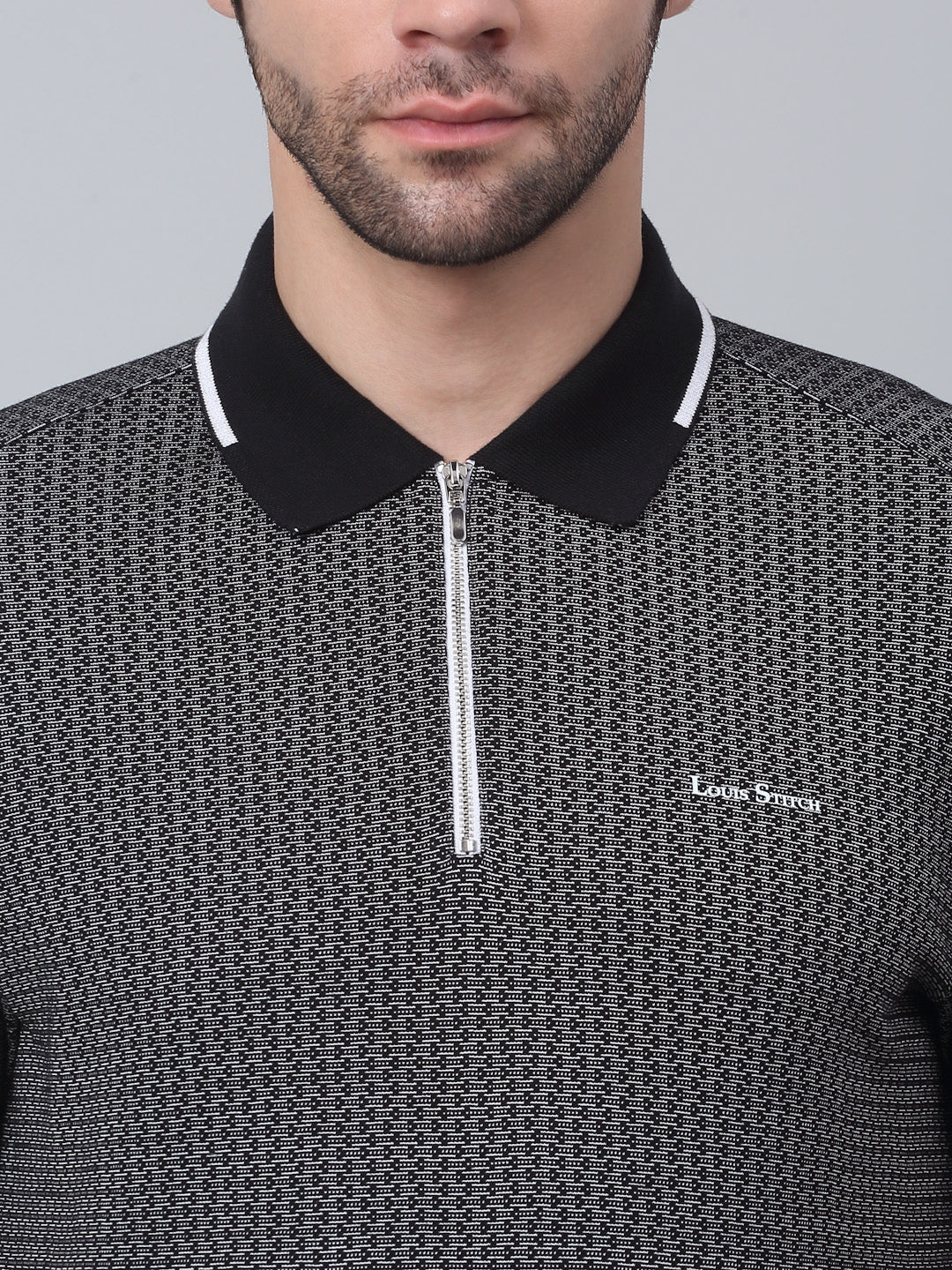 Slim Fit Polo T-shirt for Men Egyptian Cotton Classic fit Business Casual Half sleeves Solid Black Mens Polo Tees