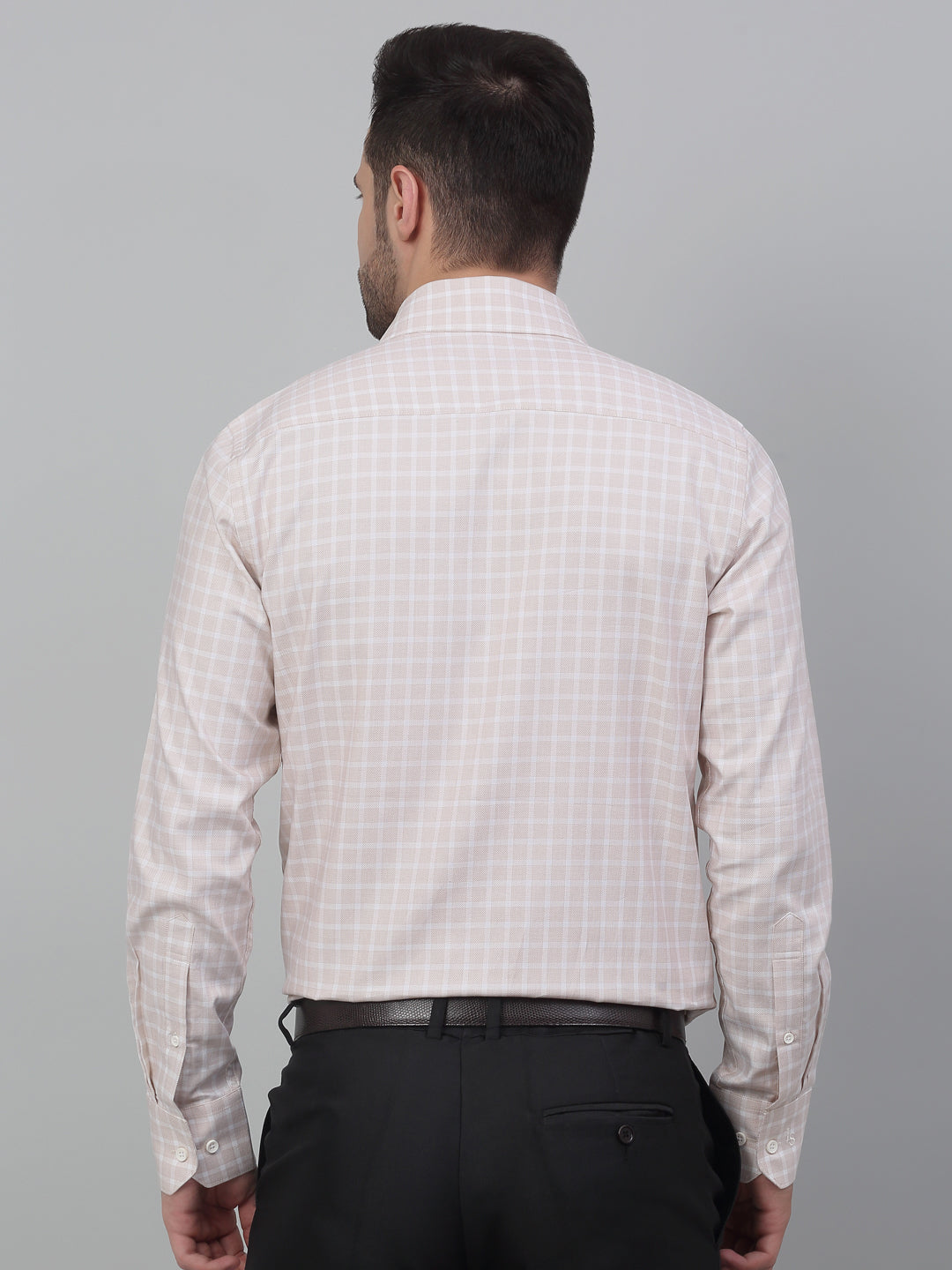 Formal Shirt For Men Luxury Soft Cotton Stylish German Collar Cuffs and Threads Regular Fit Perfectly Handfinished (Beige) (BS125)