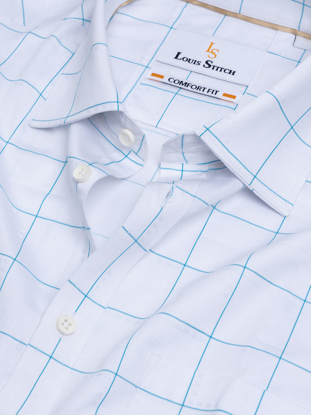 Formal Shirt For Men Luxury Soft Cotton Stylish German Collar Cuffs and Threads Regular Fit Perfectly Handfinished (Snow White) (BS127)