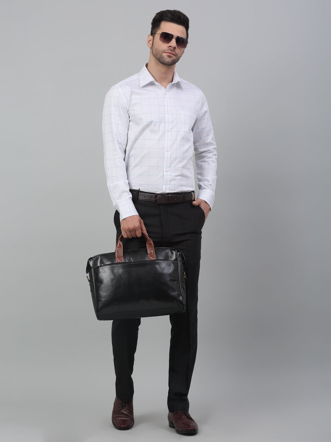 Formal Shirt For Men Luxury Soft Cotton Stylish German Collar Cuffs and Threads Regular Fit Perfectly Handfinished (Snow White) (BS127)
