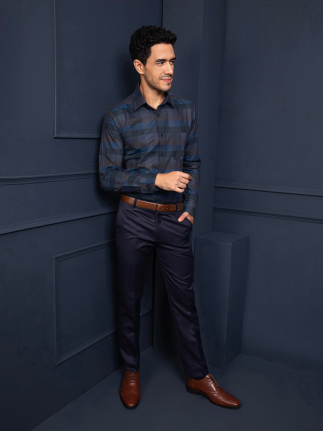 Regular Fit Formal Shirts For Men Perfectly Handfinished Collar & Cuffs