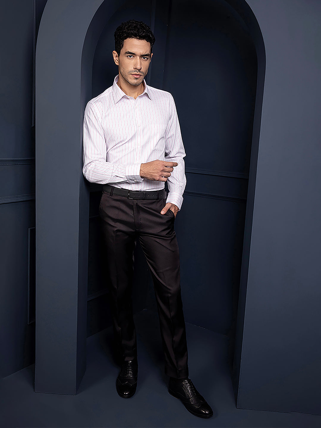 Regular Fit Formal Shirts For Men Perfectly Handfinished Collar & Cuffs