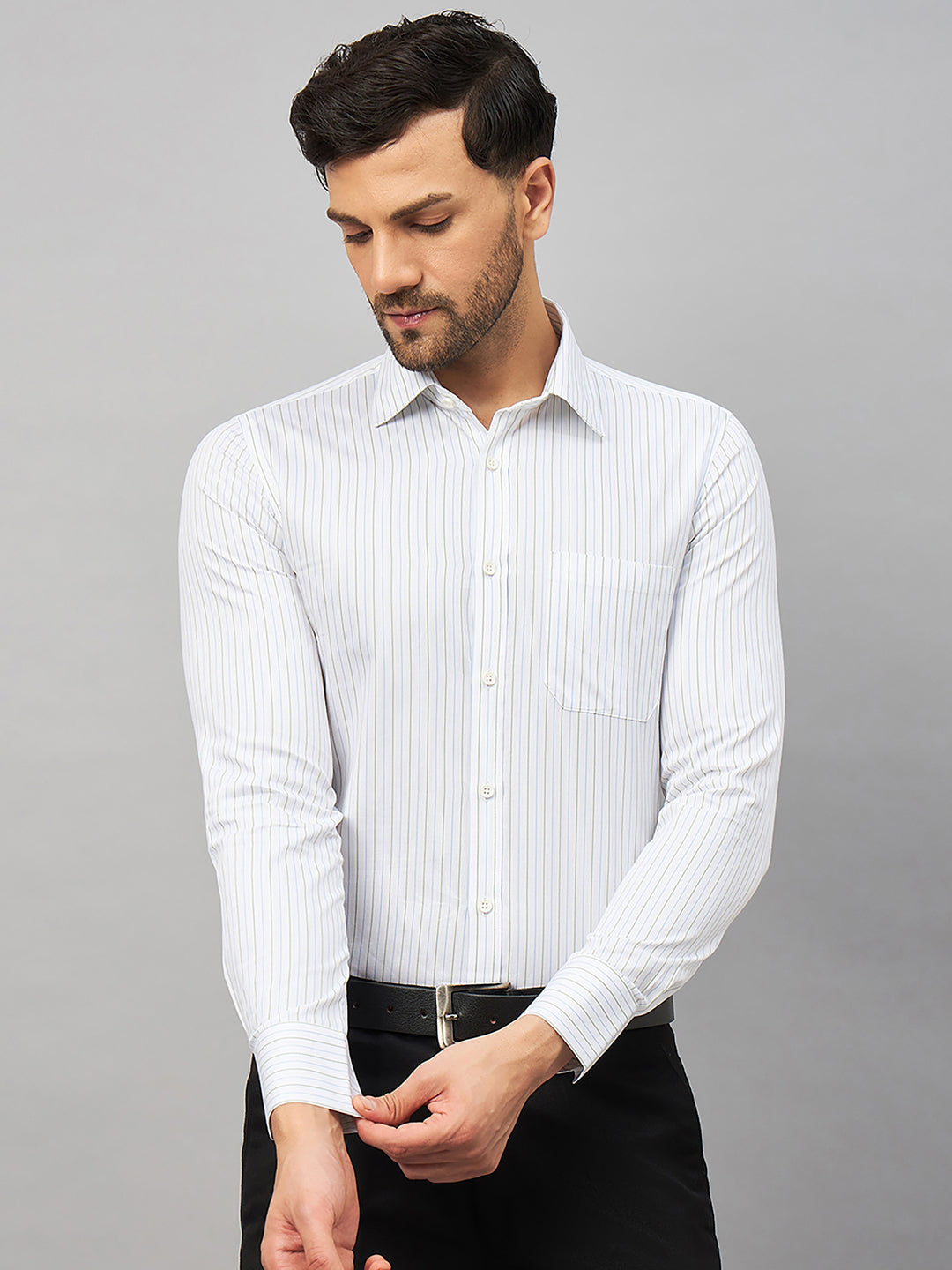 Regular Fit Formal Shirts For Men Perfectly Handfinished Collar & Cuffs