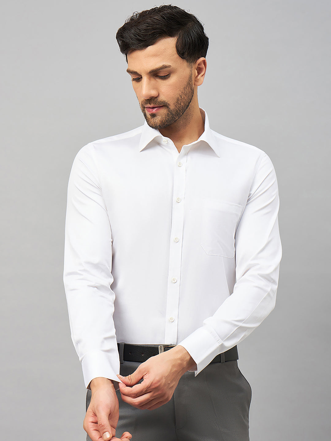 Regular Fit Formal Shirts For Men Perfectly Handfinished Collar & Cuffs