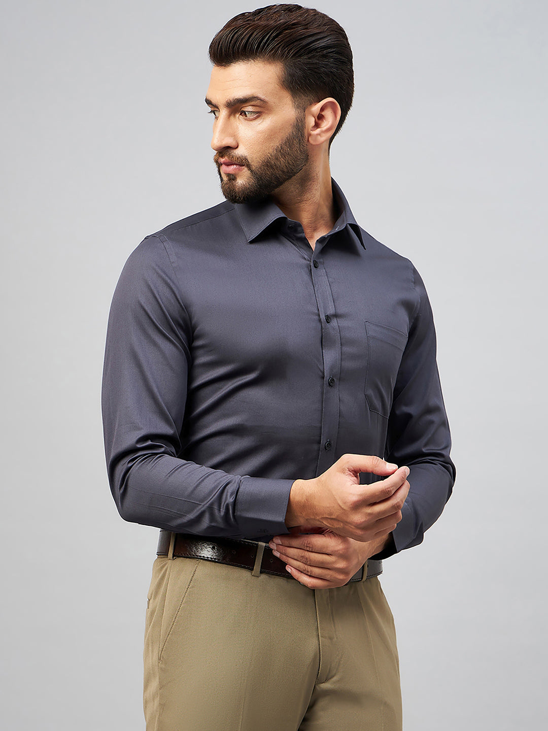 Regular Fit Formal Shirts For Men Perfectly Handfinished Collar & Cuffs