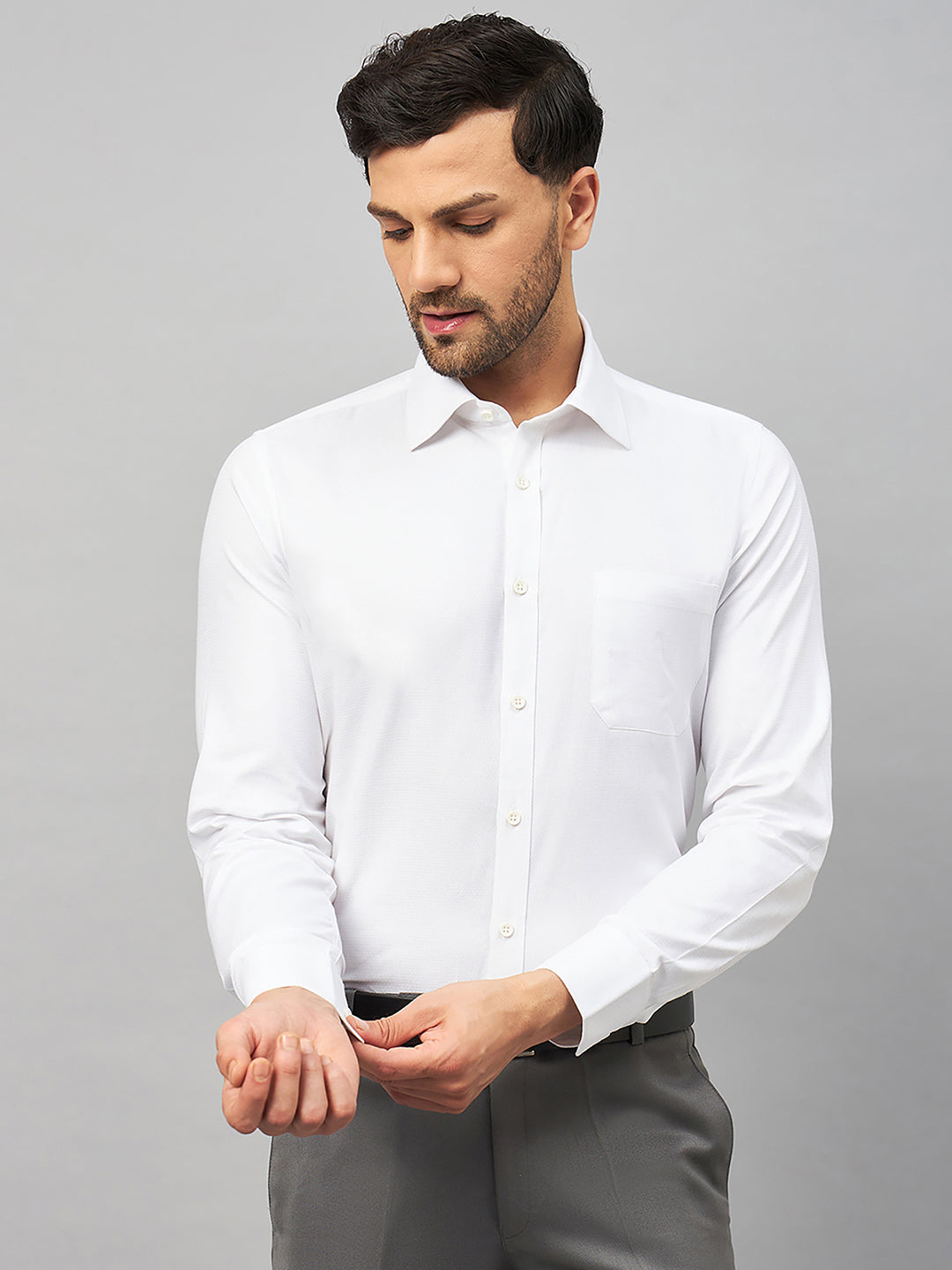 Regular Fit Formal Shirts For Men Perfectly Handfinished Collar & Cuffs