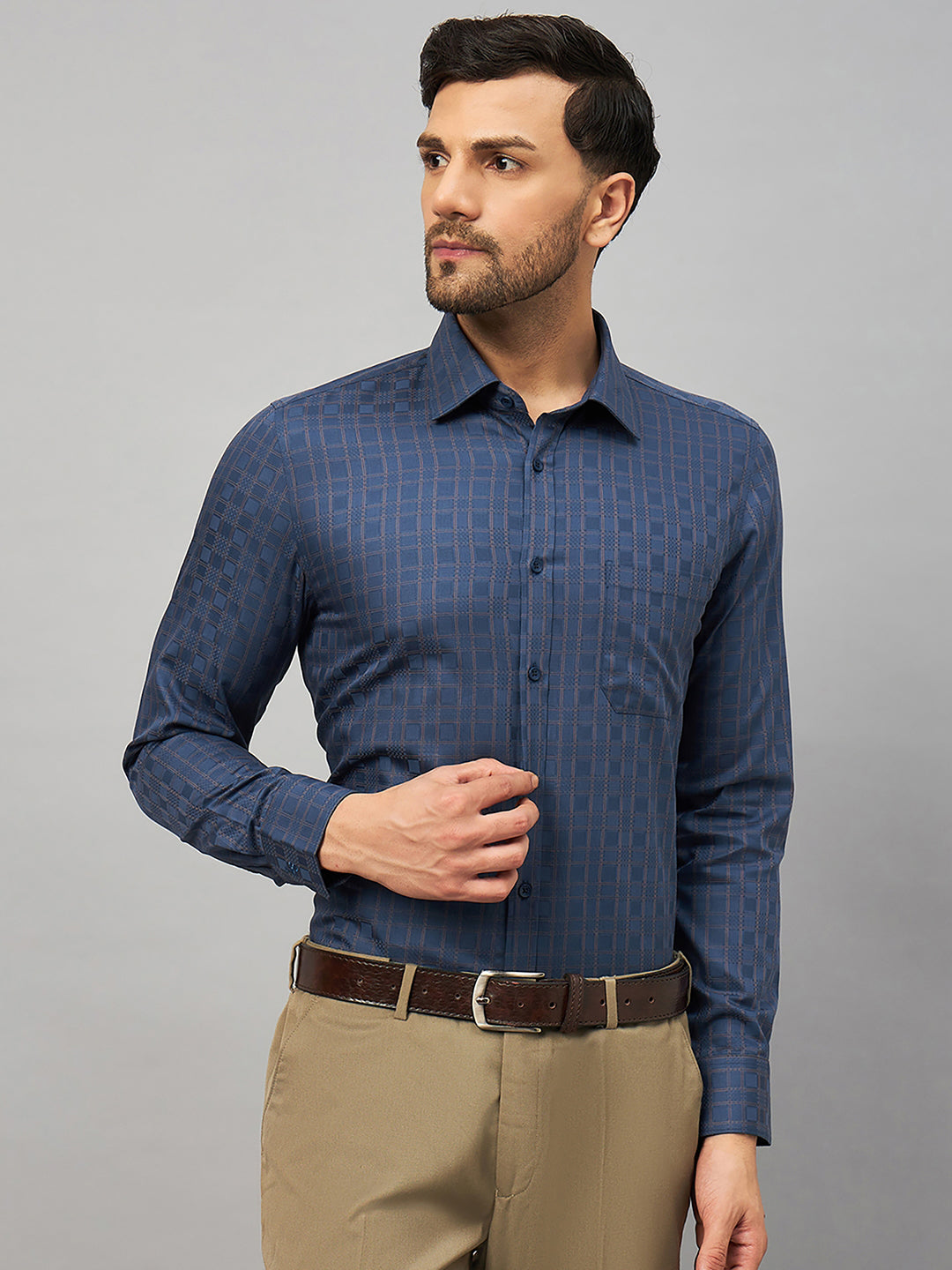 Regular Fit Formal Shirts For Men Perfectly Handfinished Collar & Cuffs