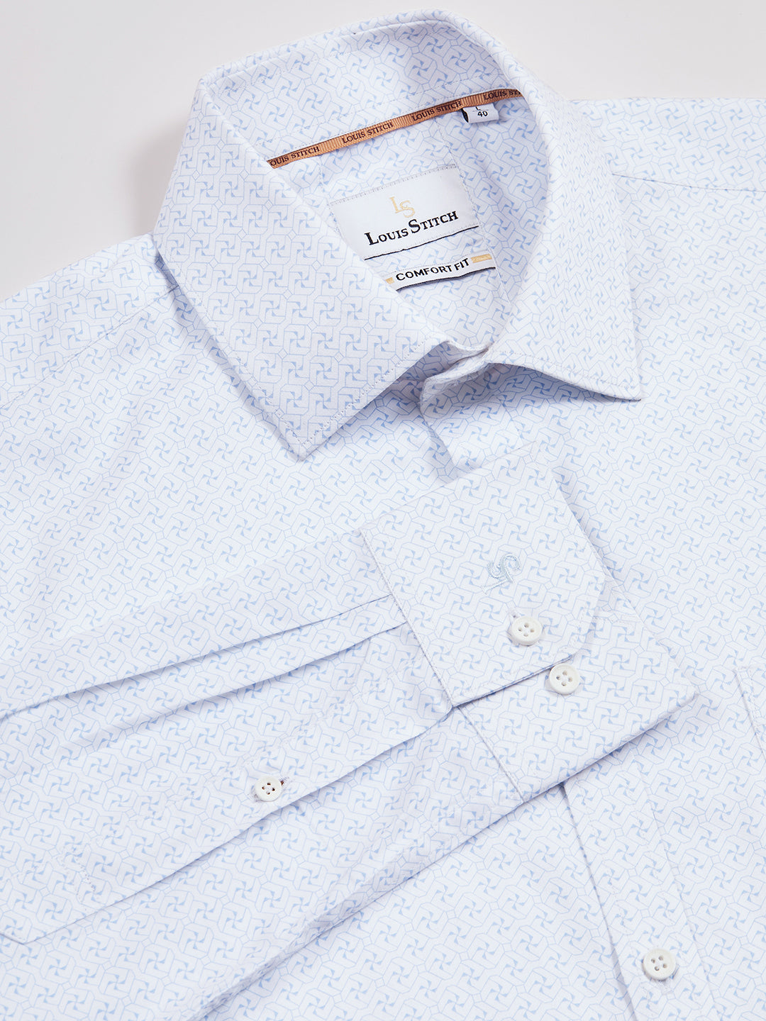 Regular Fit Geometric Multi-Color Shirt For Men