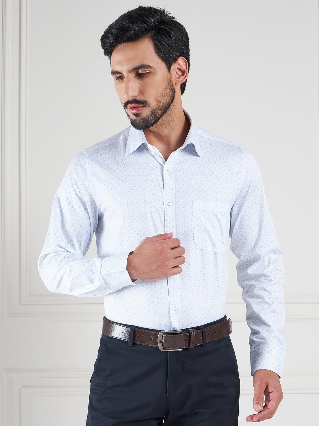 Regular Fit Geometric Multi-Color Shirt For Men