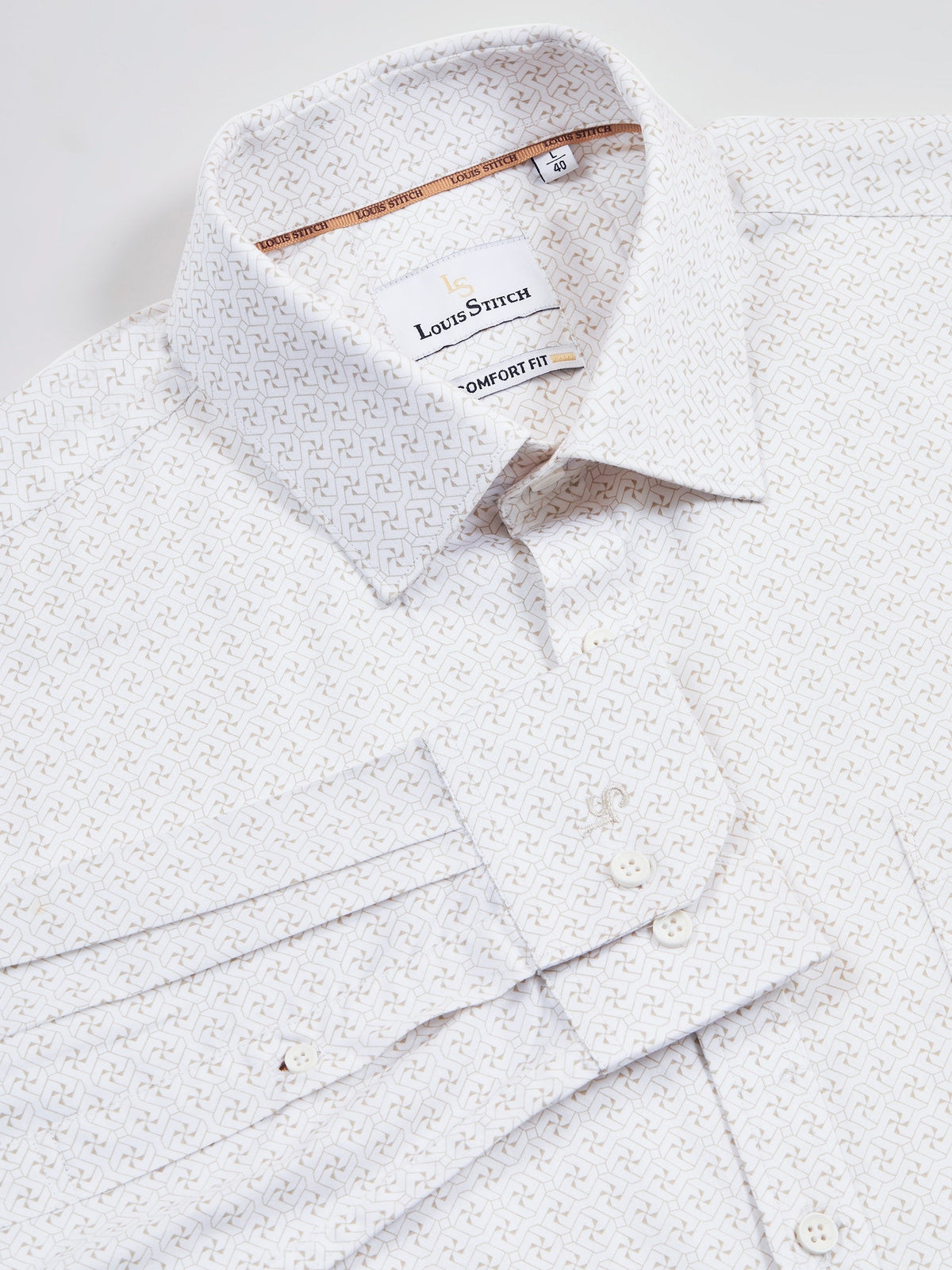 Regular Fit Geometric Multi-Color Shirt For Men