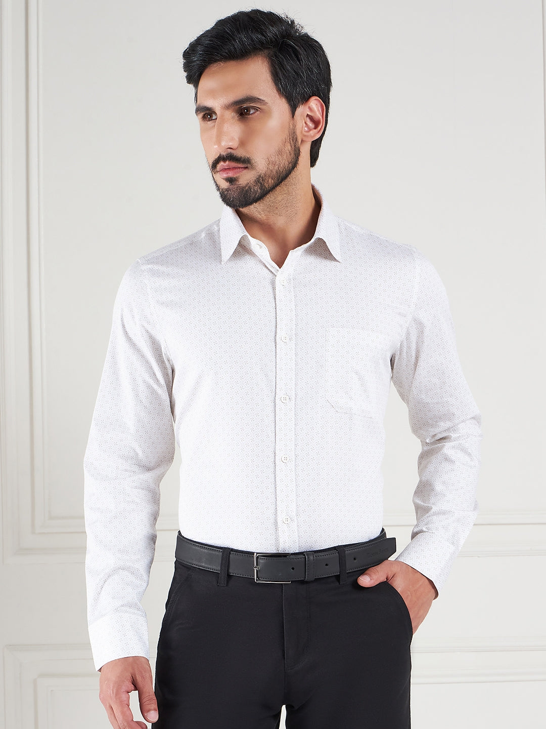 Regular Fit Geometric Multi-Color Shirt For Men