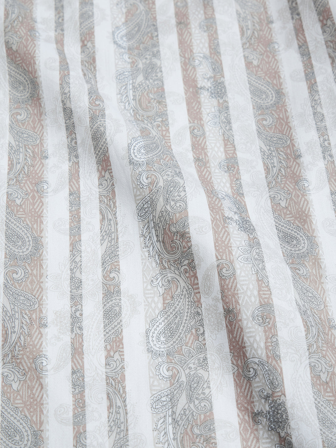 Regular Fit Formal Paisley Cream Shirt For Men