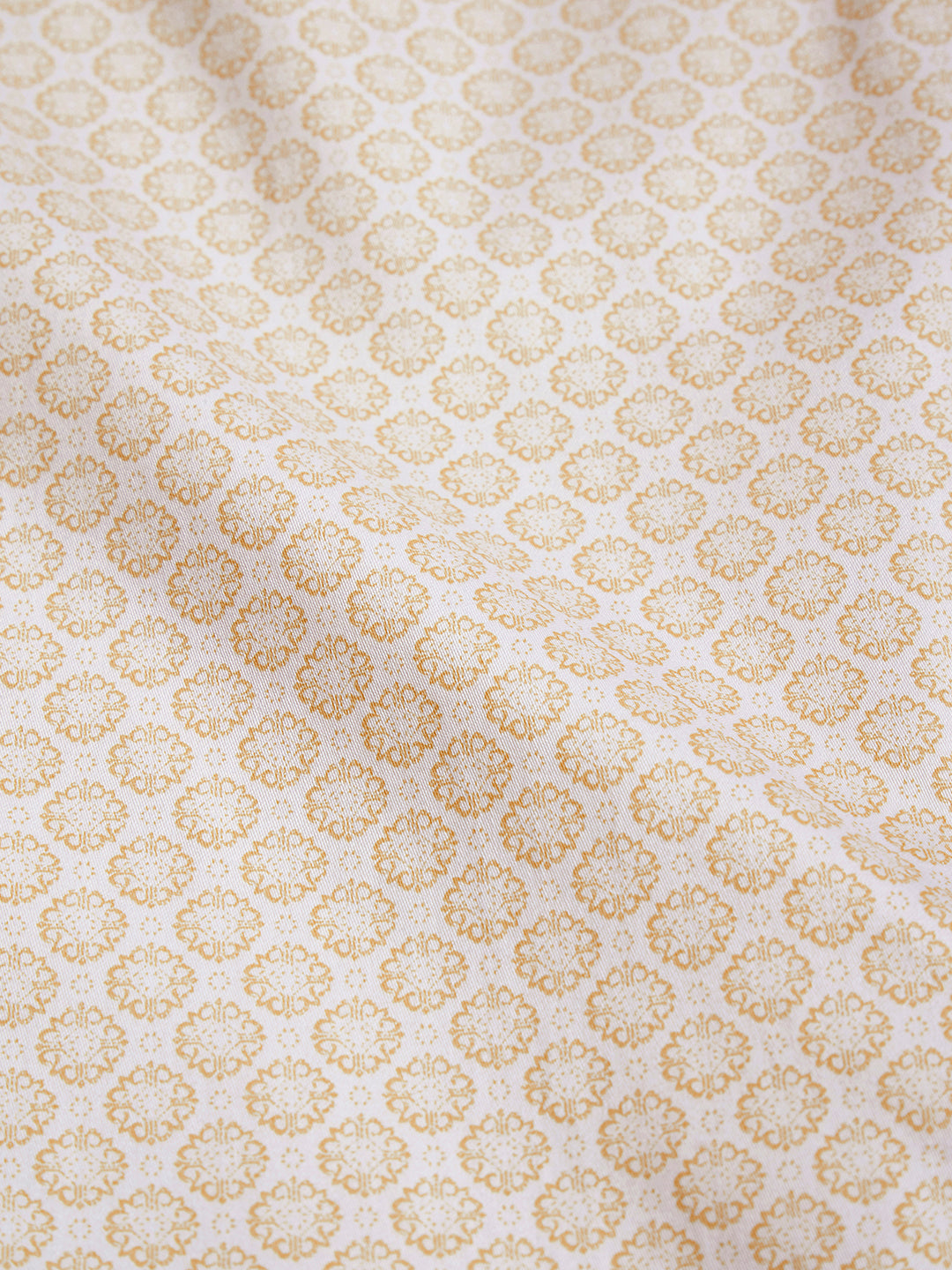 Regular Fit Formal Floral Yellow Shirt For Men