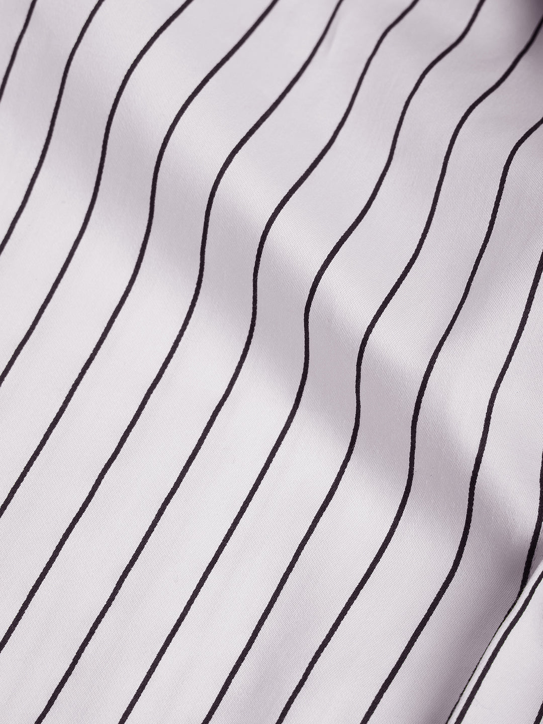 Regular Fit Formal Stripes White Shirt For Men