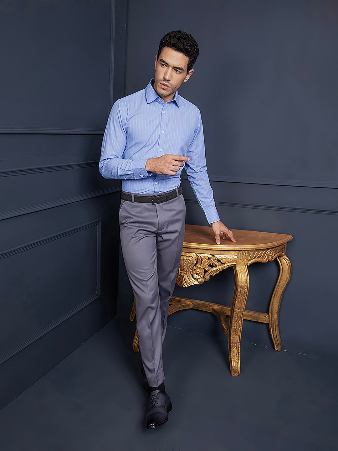 Regular Fit Formal Shirts For Men Perfectly Handfinished Collar & Cuffs