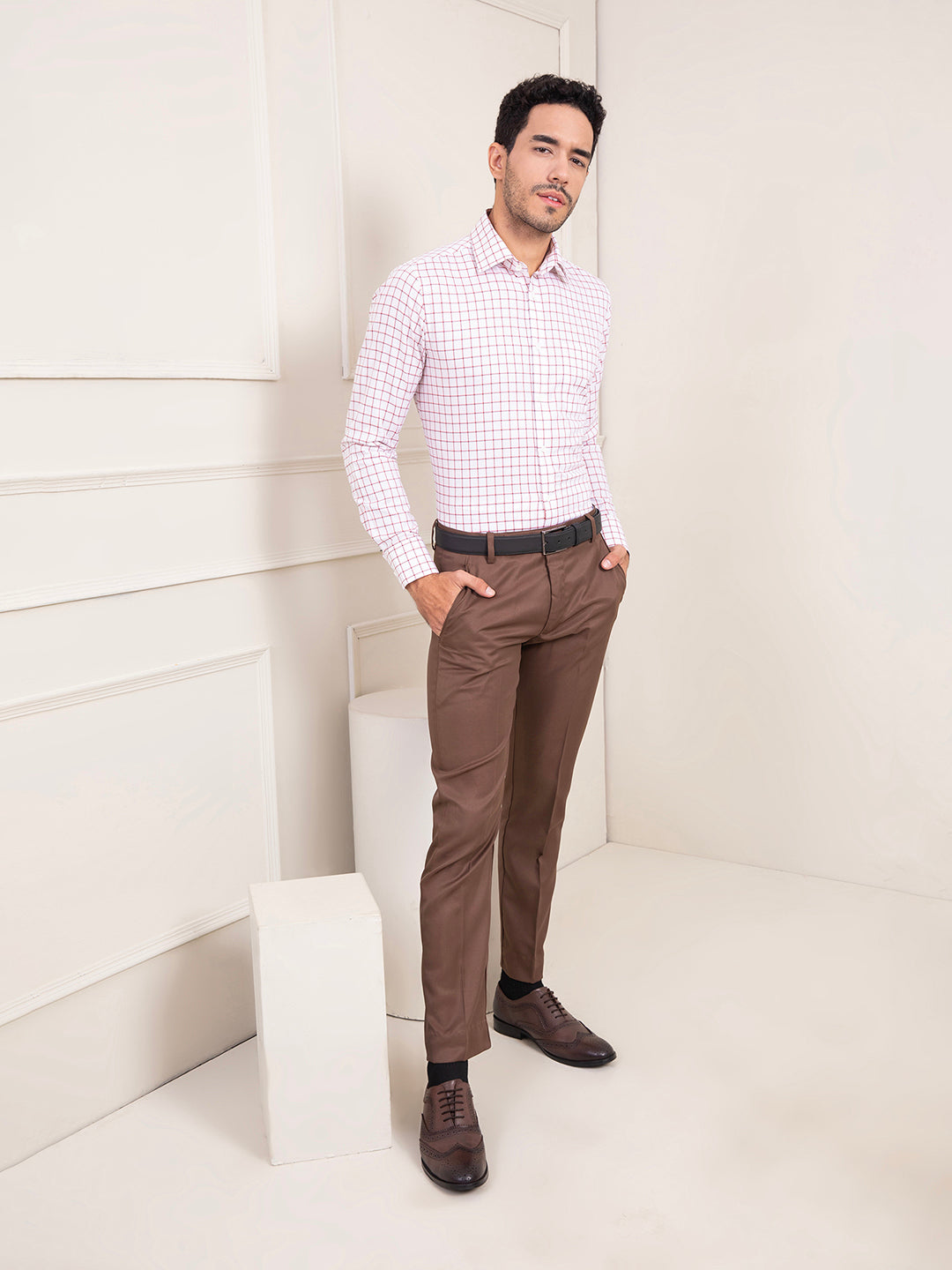 Regular Fit Formal Shirts For Men Perfectly Handfinished Collar & Cuffs