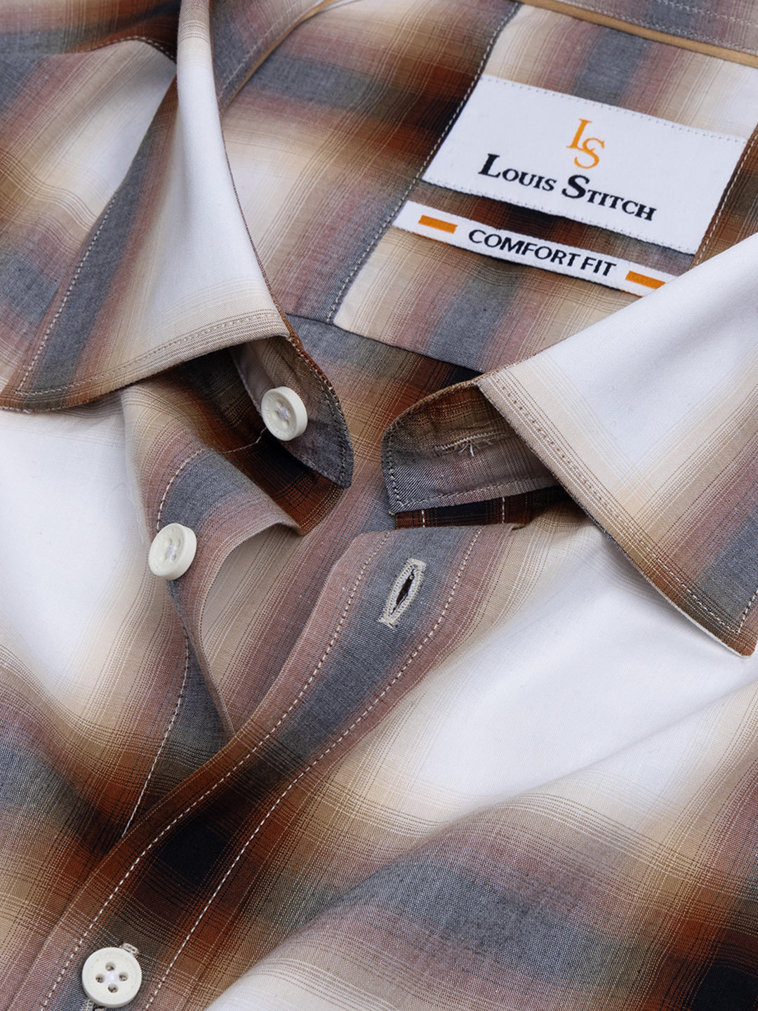 Regular Fit Formal Shirts For Men Perfectly Handfinished Collar & Cuffs
