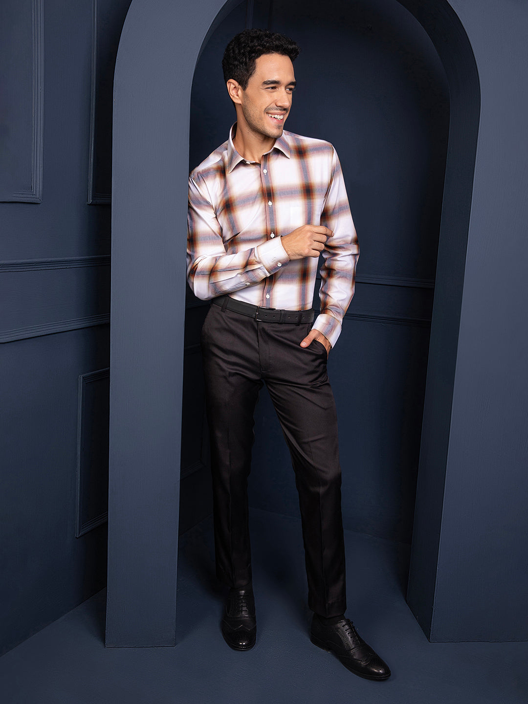 Regular Fit Formal Shirts For Men Perfectly Handfinished Collar & Cuffs