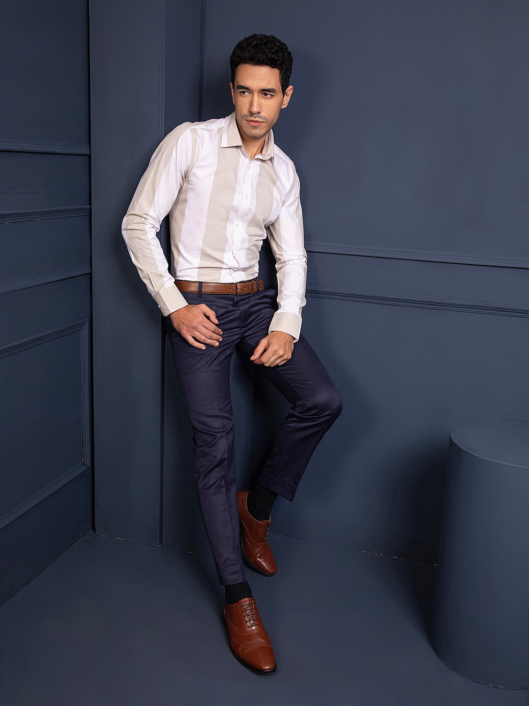 Regular Fit Formal Shirts For Men Perfectly Handfinished Collar & Cuffs