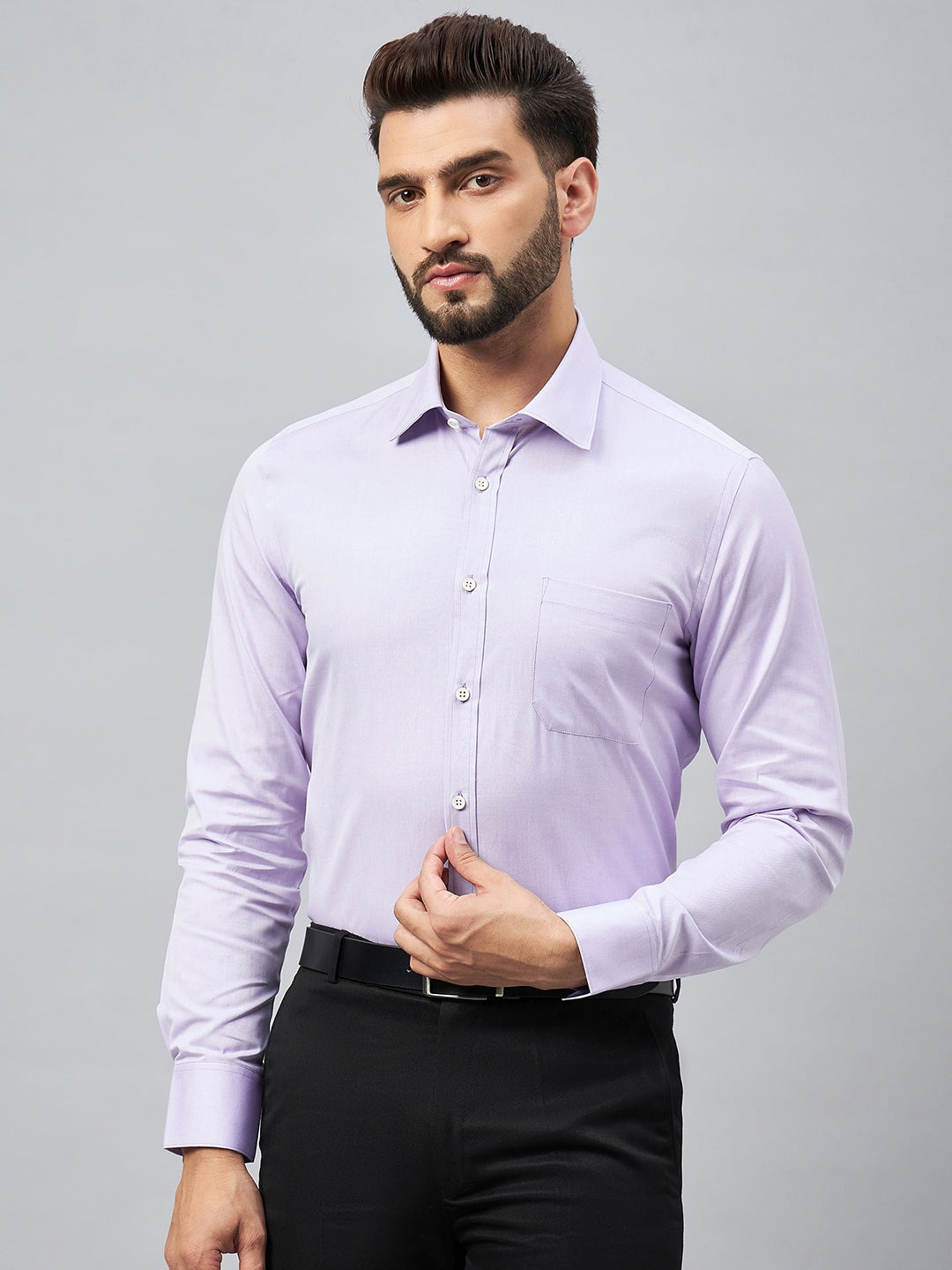Regular Fit Formal Shirts For Men Perfectly Handfinished Collar & Cuffs