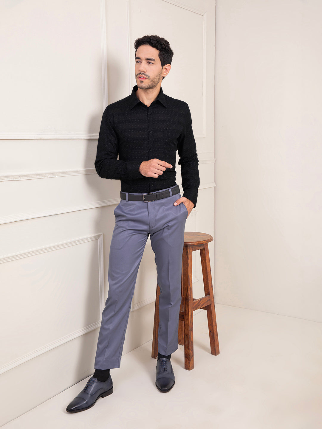 Regular Fit Formal Shirts For Men Perfectly Handfinished Collar & Cuffs