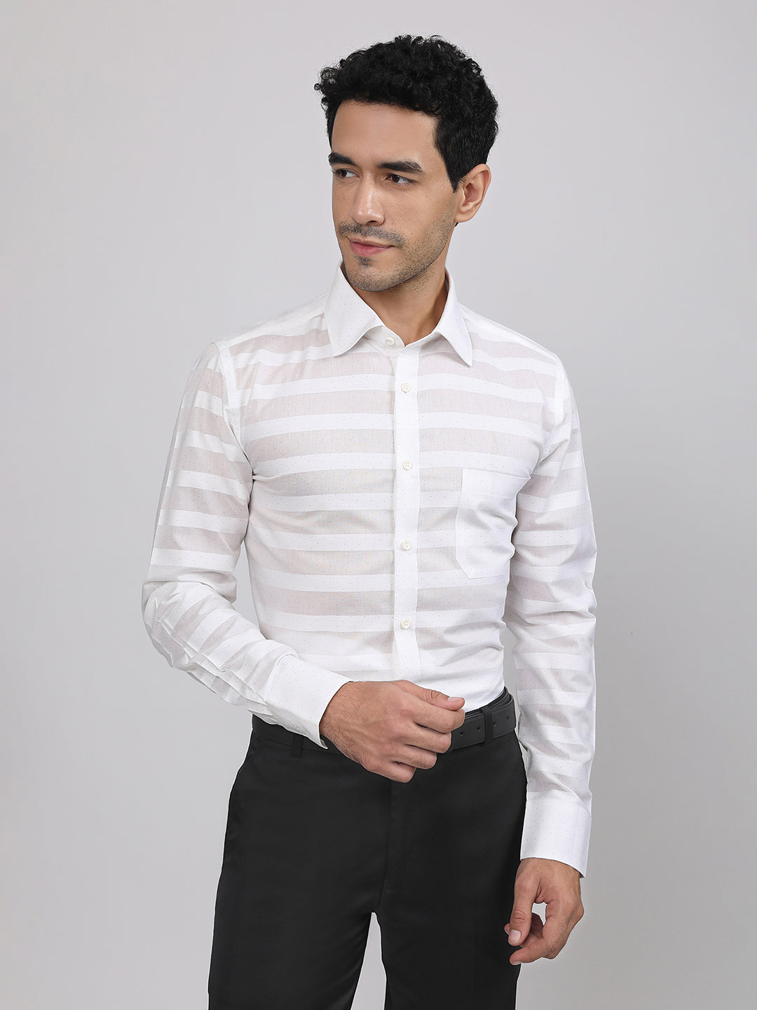Regular Fit Formal Shirts For Men Perfectly Handfinished Collar & Cuffs