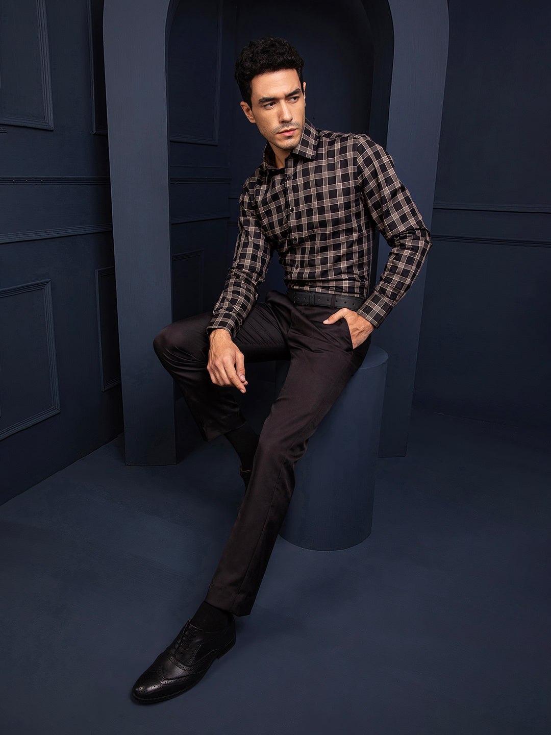 Regular Fit Formal Shirts For Men Perfectly Handfinished Collar & Cuffs
