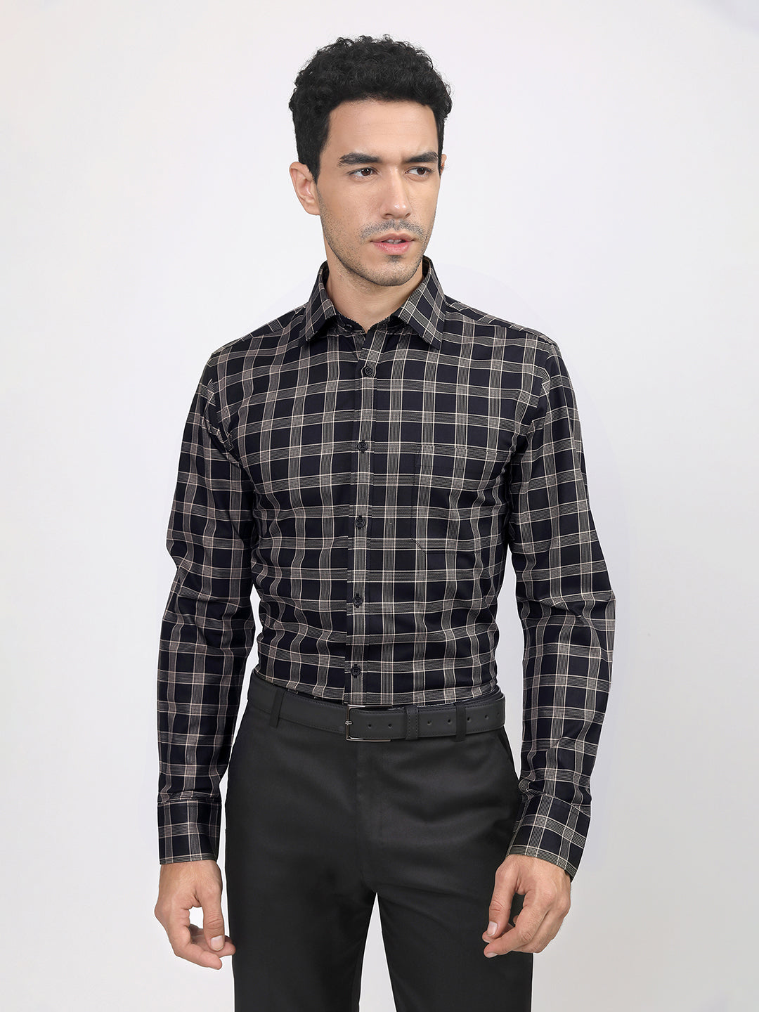 Regular Fit Formal Shirts For Men Perfectly Handfinished Collar & Cuffs