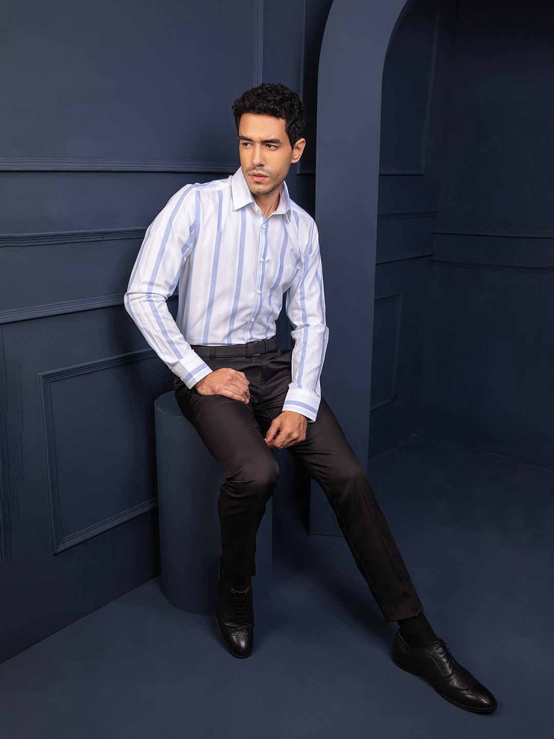 Regular Fit Formal Shirts For Men Perfectly Handfinished Collar & Cuffs