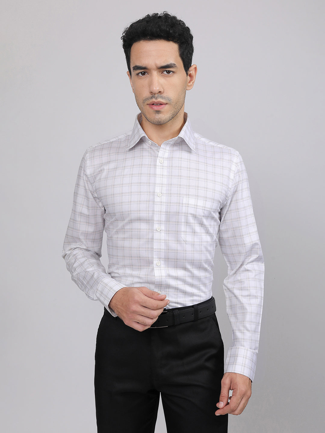 Regular Fit Formal Shirts For Men Perfectly Handfinished Collar & Cuffs